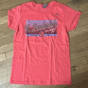 NWT Womens Short Sleeve Orange Gildan TShirt Ft Lauderdale Graphic size medium